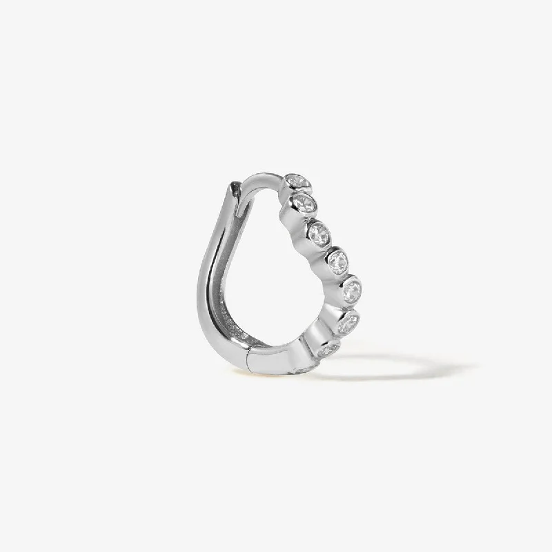 Alfred diamond hoop piercing