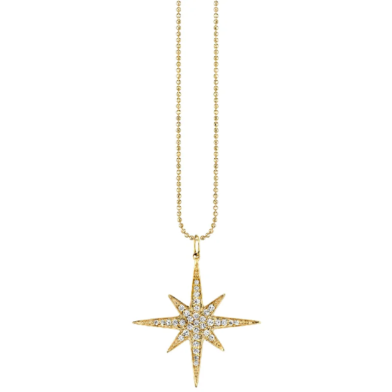 Gold & Diamond Large Starburst Charm