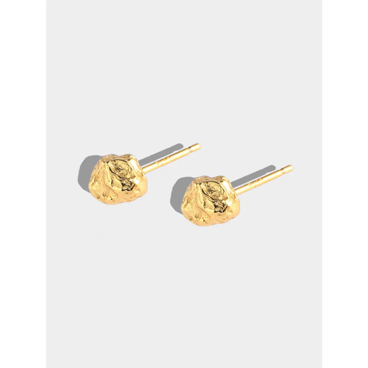 ladies earrings elegant gold tone -1 Pair Simple Style Classic Style Commute Geometric Plating Sterling Silver Ear Studs