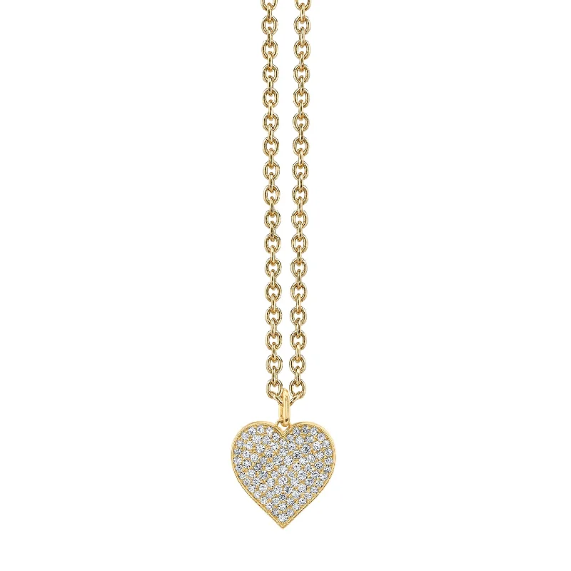 Gold & Diamond Extra Large Heart Charm