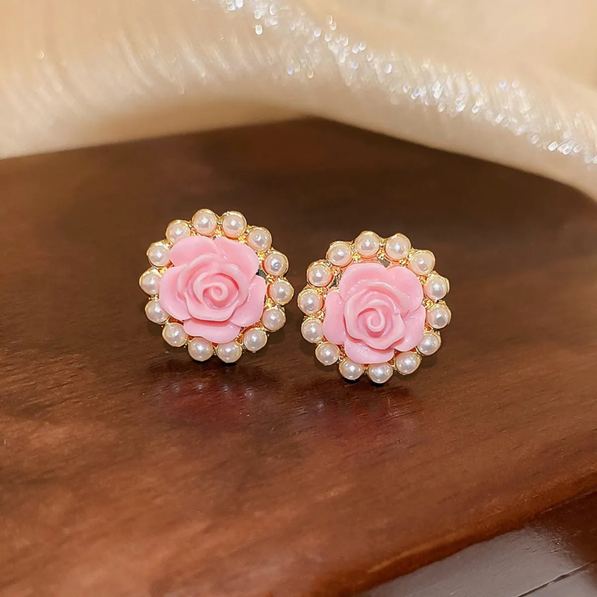 74# Silver Needle-Gold-Pink Flower