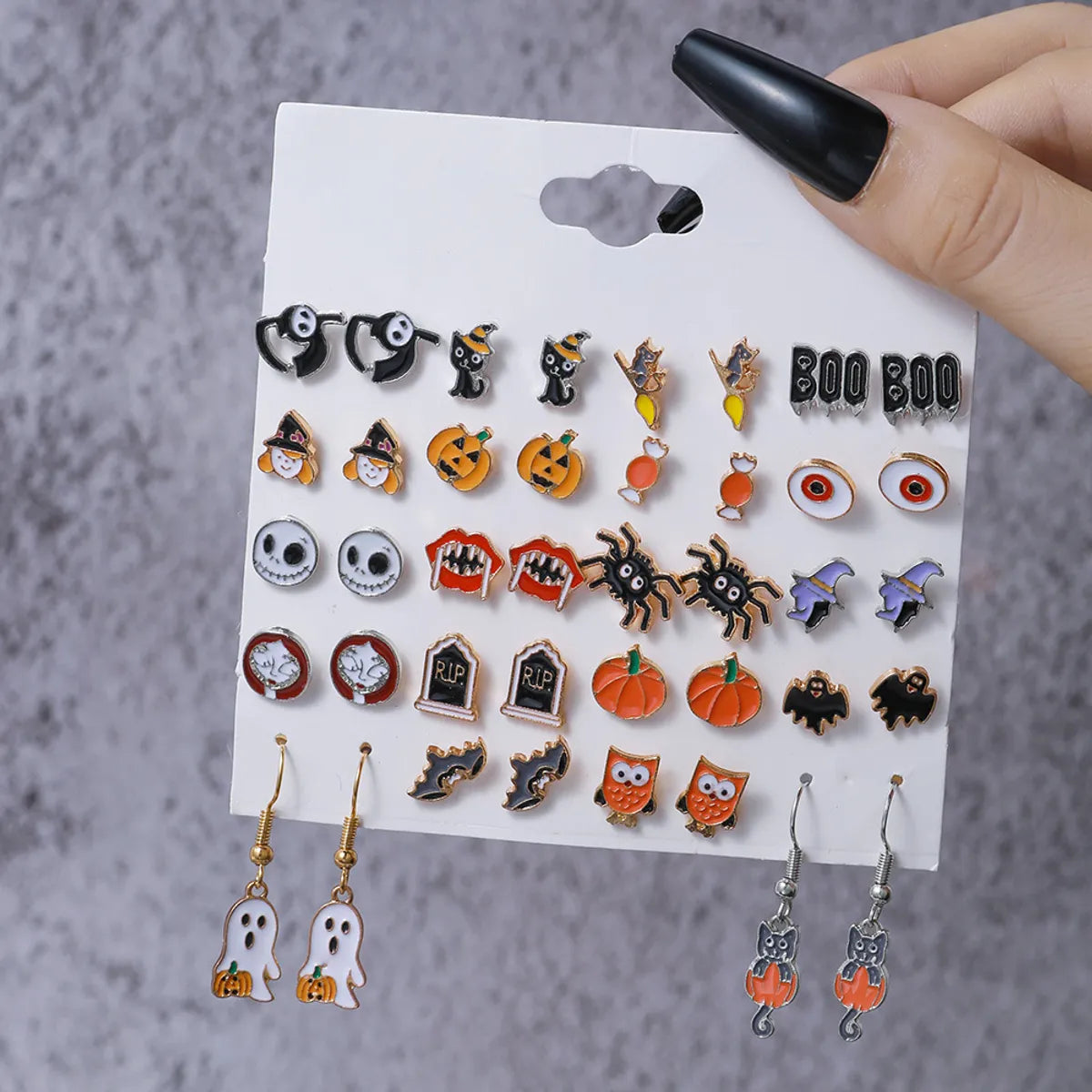 ladies earrings for mother gift -1 Set Retro Cartoon Eye Plating Alloy Drop Earrings Ear Studs