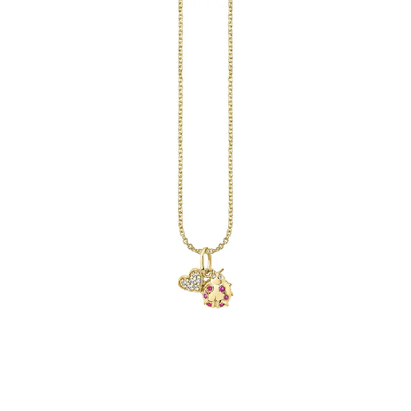 Gold & Diamond Love & Luck Charm