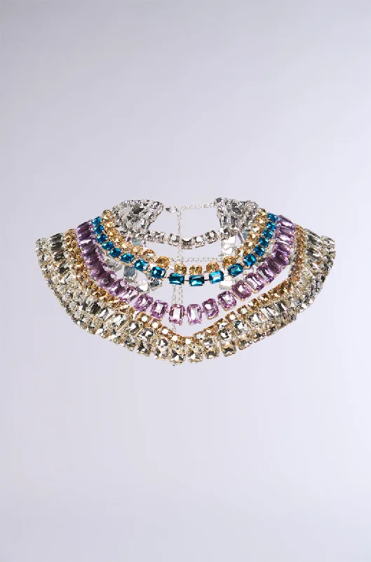 necklaces with pink sapphire -BILLBOARD LAYERED NECKLACE