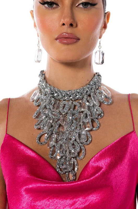 necklaces trendy 2025 design -TOO ICY STATEMENT NECKLACE