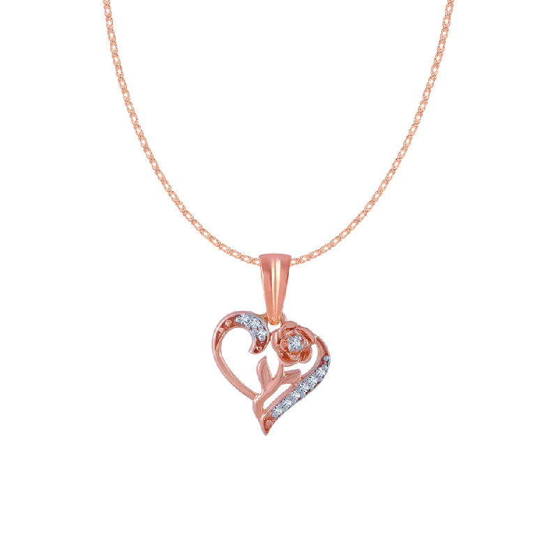 necklaces affordable luxury -18KT (750) Rose Gold And Diamond Pendant For Women