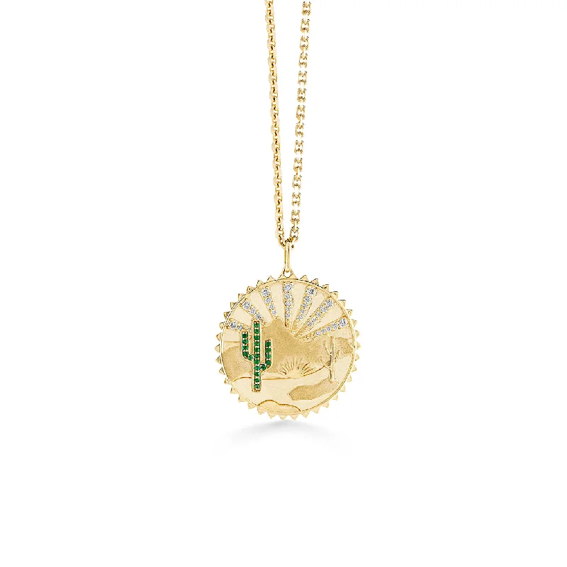 Gold & Diamond Desert Coin Charm