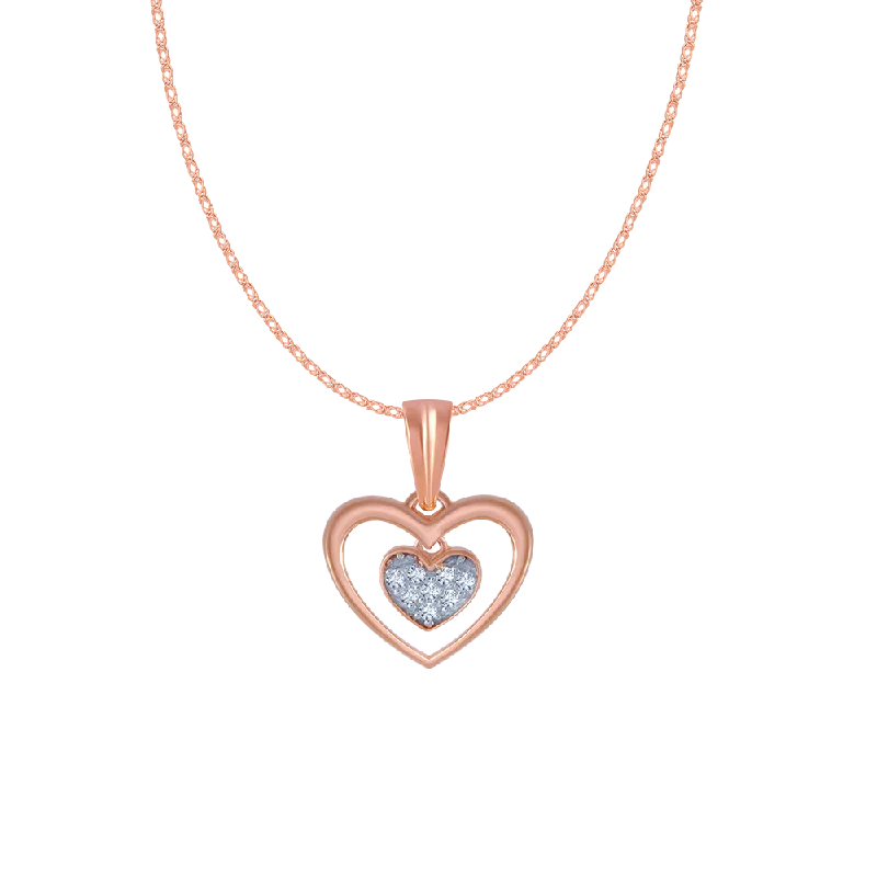 necklaces for gifting ideas -18KT (750) Rose Gold And Diamond Pendant For Women