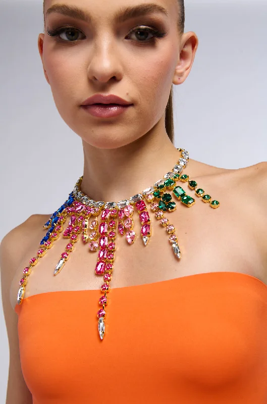 necklaces with blue topaz -HOT NIGHTS STATEMENT NECKLACE