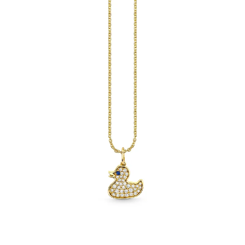 Gold & Diamond Rubber Duck Charm