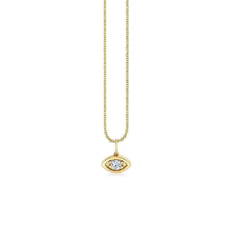 Gold & Diamond Small Marquise Eye Charm