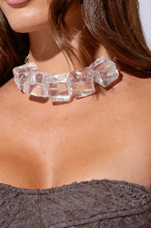 necklaces rose gold fashion -ICED OUT CHOKER NECKLACE