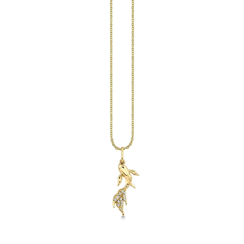 Gold & Diamond Koi Fish Charm