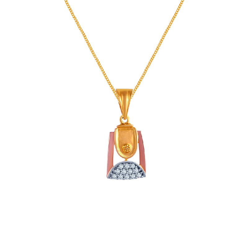 necklaces with engraved name -Eccentric Diamond Pendant