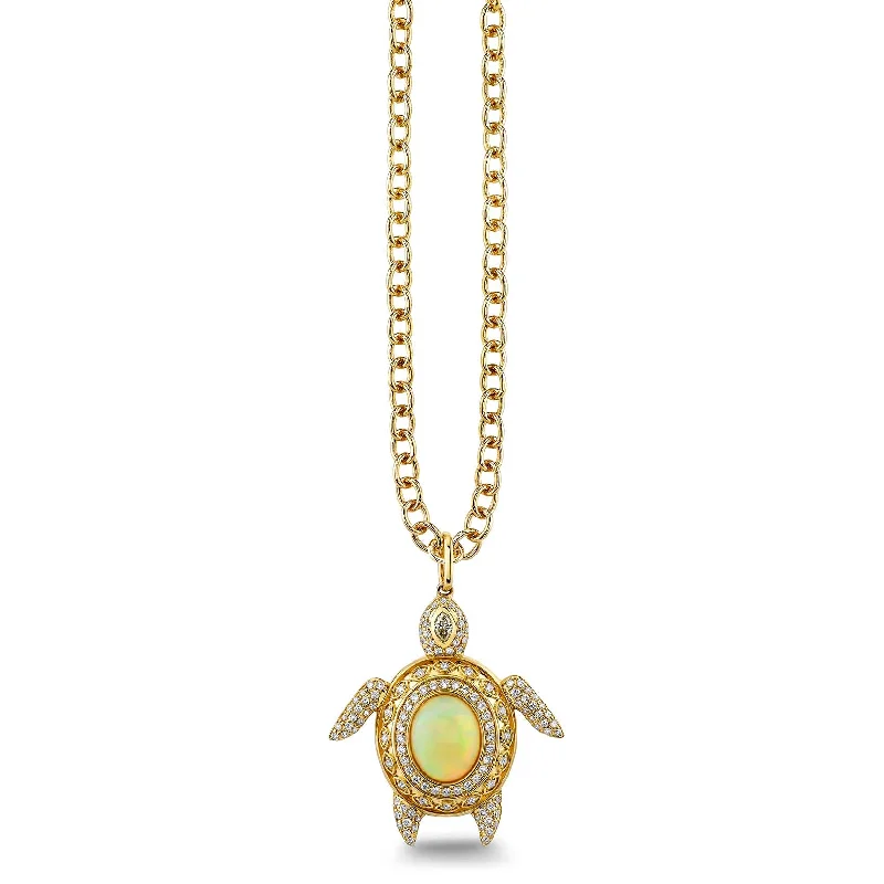 Gold & Diamond Extra Large Turtle Charm