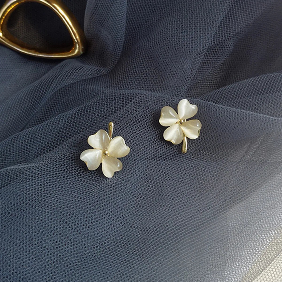 4# Silver Needle-Lucky Four-Petal Flower