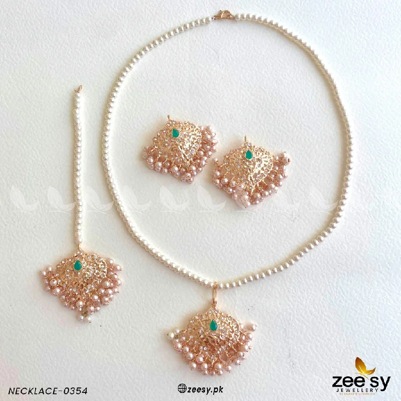 necklaces with opal gem -NECKLACE-0354