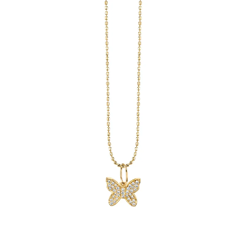 Gold & Diamond Mini Butterfly Charm