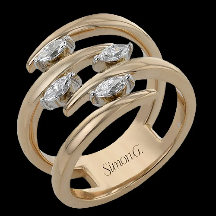 ladies rings rose gold trendy -LR4828-A RIGHT HAND RING