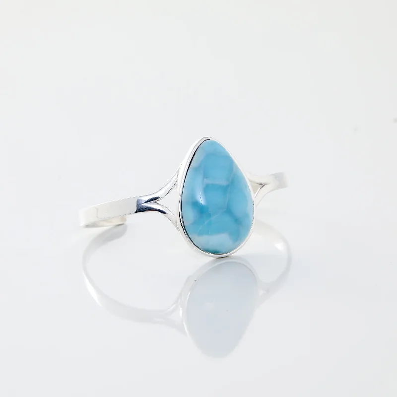 bracelets with gold plating -Larimar Cuff Bracelet Marina