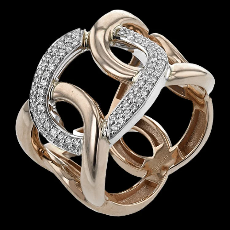 ladies rings elegant gold tone -LR3100 RIGHT HAND RING