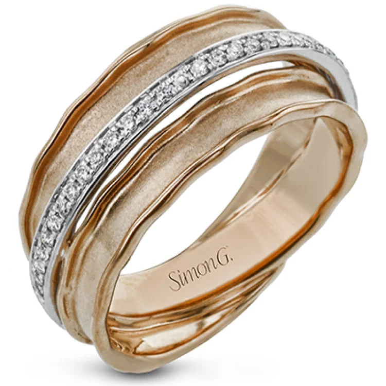 ladies rings elegant gold tone -LR2576 RIGHT HAND RING