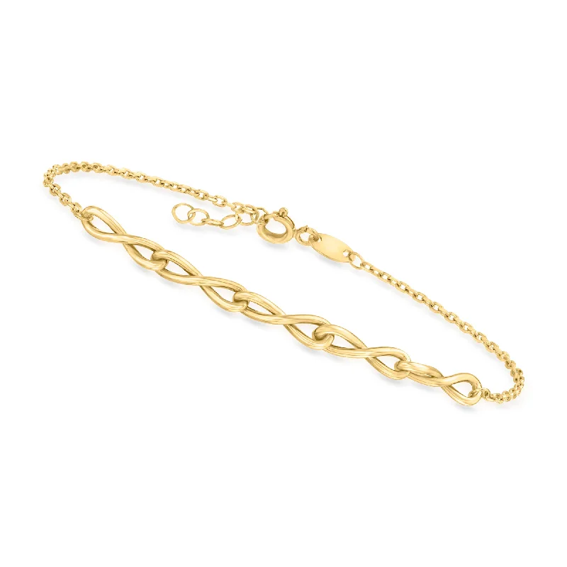 bracelets bold statement piece -Canaria 10kt Yellow Gold Twisted Infinity-Link Bracelet