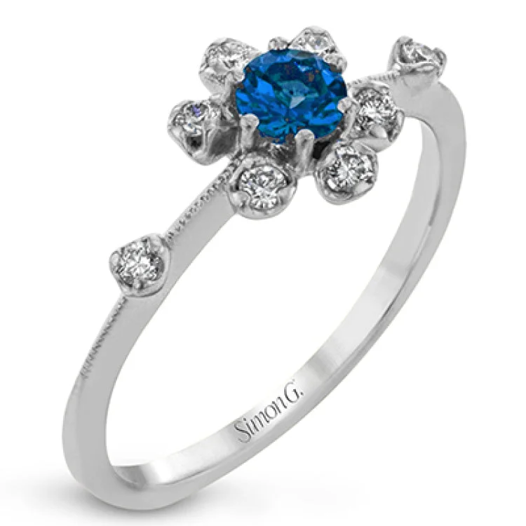 ladies rings with topaz blue -LR2257 COLOR RING