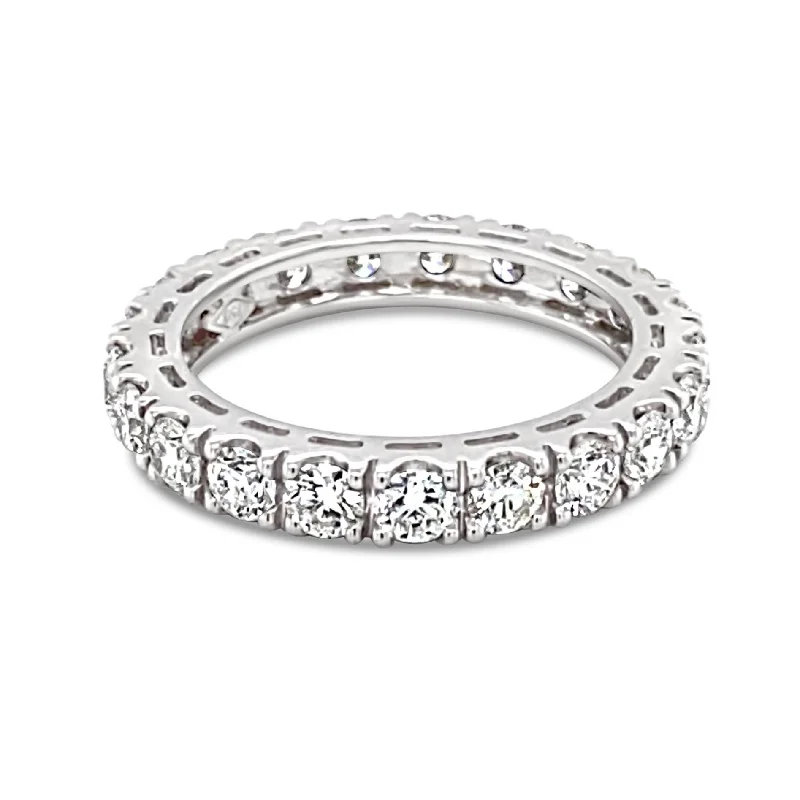 ladies rings for stylish women -Classic set Brilliant cut Diamonds Eternity Ring