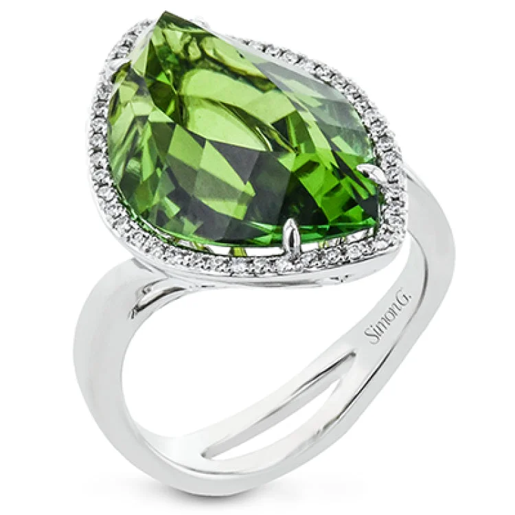 ladies rings with birthstone glow -LR2811 COLOR RING