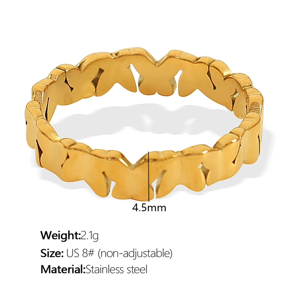 JZ44-8# Gold Ring