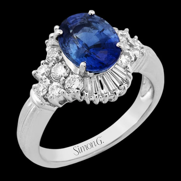 ladies rings with topaz blue -LR4952 COLOR RING