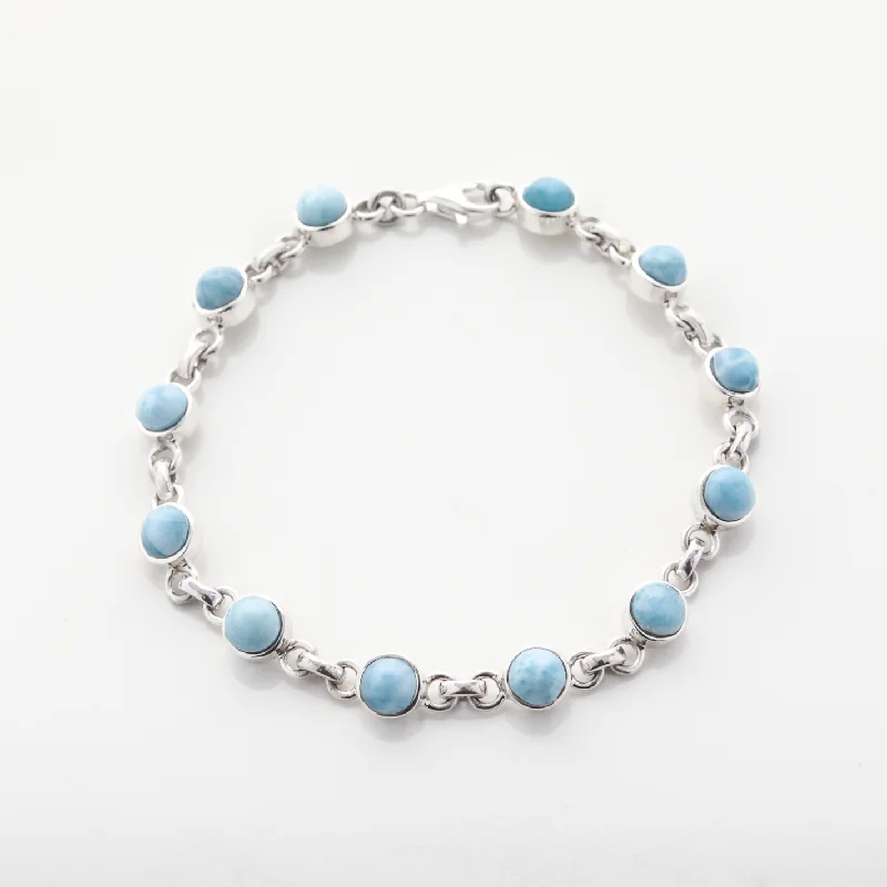 bracelets with star pendant -Larimar Bracelet Luminary