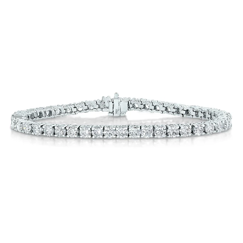 bracelets wide cuff style -6 cttw Lab Grown Diamond Tennis Bracelet 14K White Gold Classic Prong Round 7 Inch