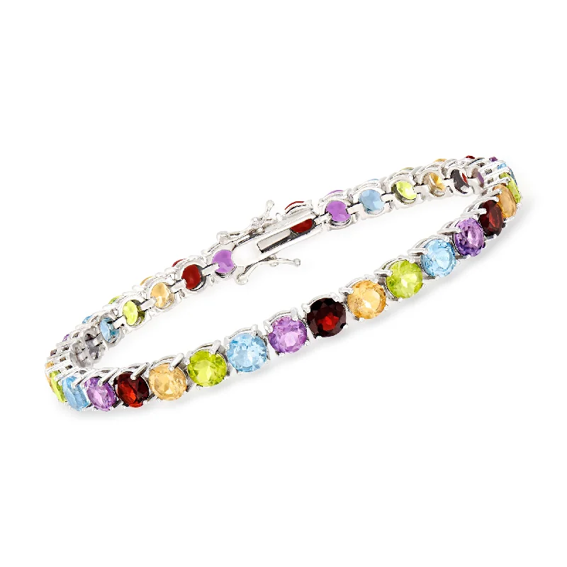 bracelets for vintage lovers -Ross-Simons Multi-Stone Tennis Bracelet in Sterling Silver