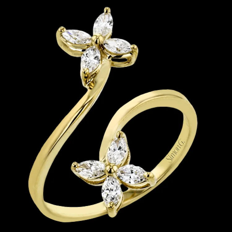 ladies rings gold elegant design -LR2784 RIGHT HAND RING