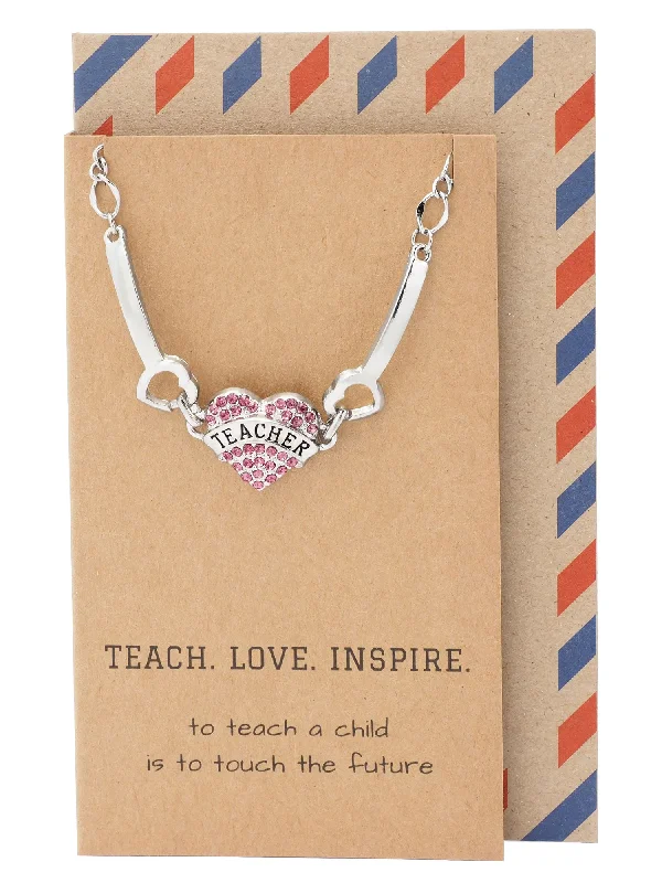 bracelets with gold plating -Nadie Teacher Bracelet, Teachers Gifts Charm Bracelets