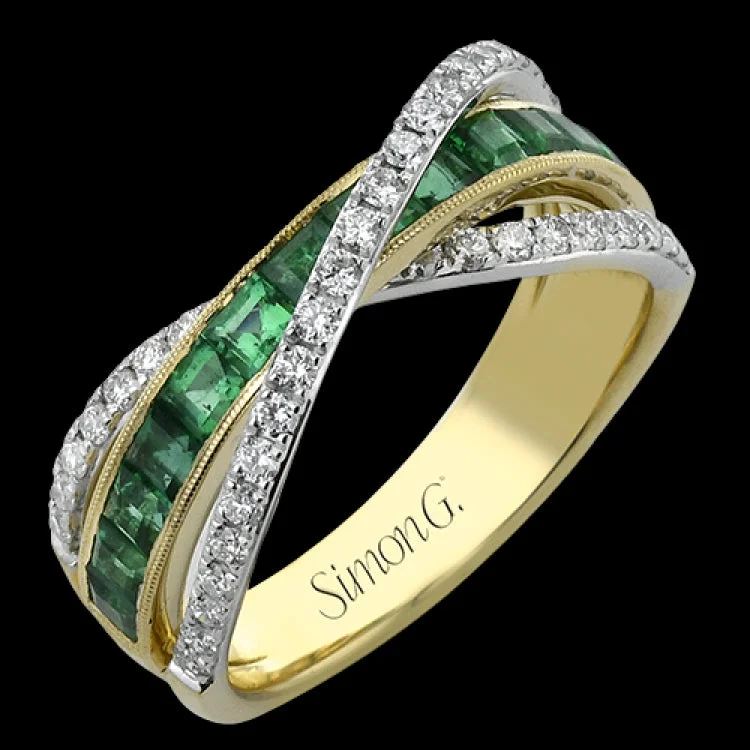 ladies rings sleek modern style -MR3107-Y COLOR RING