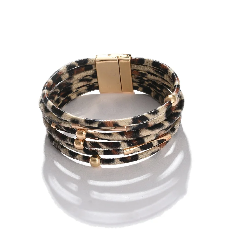 bracelets for young women -Women Brown  Beige Gold-plated Bracelet