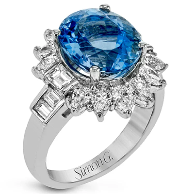 ladies rings thin band elegance -LR2419 COLOR RING