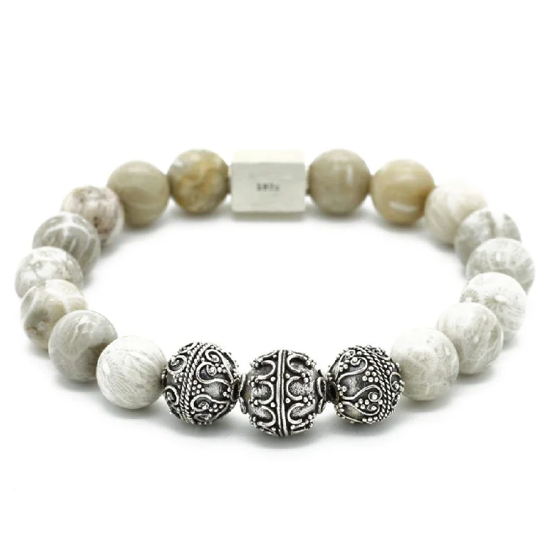 bracelets for birthday gift -Elite Beaded Bracelet - Sterling Silver