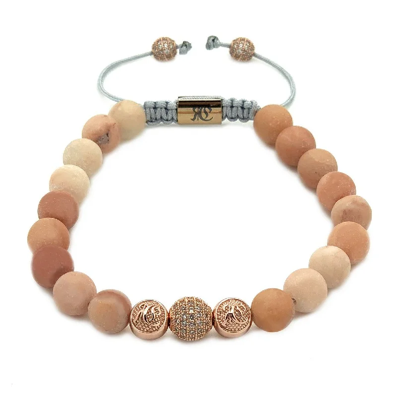 bracelets boho chic vibe -Women's Pink Aventurine Beaded Bracelet