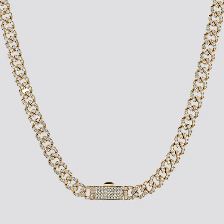 ladies rings with moonstone glow -THIS 16 14K ROSE GOLD NECKLACE MAKES A DYNAMIC ONTREND STATEMENT FEATURING CUBAN LINK STYLING AND 4.63CT WHITE DIAMONDS