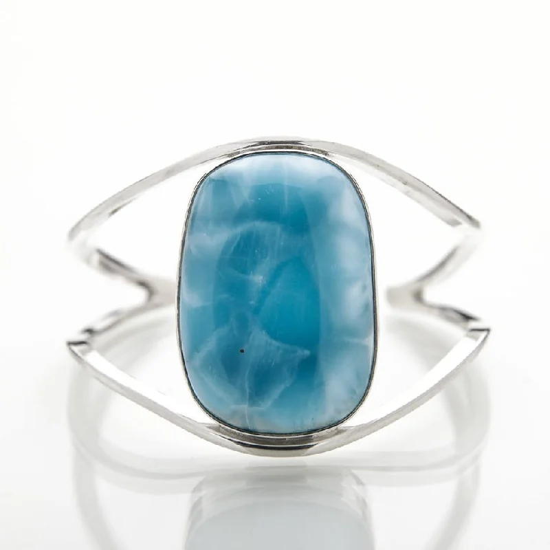 bracelets with citrine yellow -Larimar Cuff Bracelet Astraea