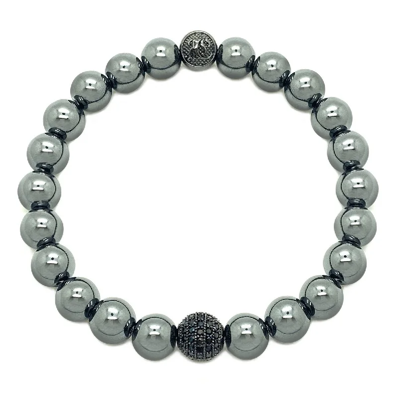 bracelets minimalist sleek design -Classic Diamond Ball Beaded Bracelet