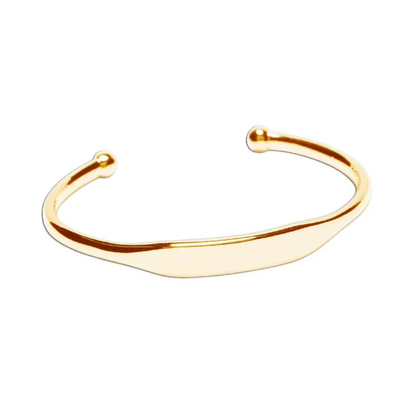 bracelets slim elegant style -Cuff (Gold) - 14K Gold-Plated Cuff Bracelet for Kids