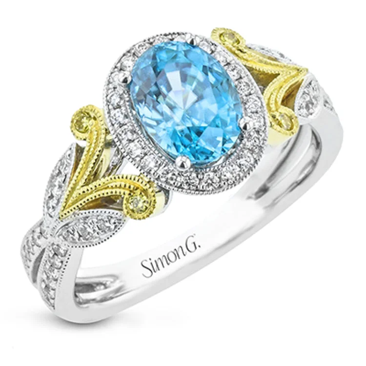 ladies rings for wedding vow -TR629-A-OV COLOR RING