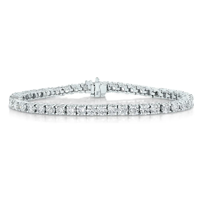 bracelets affordable luxury -4 cttw IGI Certified SI2-I1 Diamond Bracelet 14K White Gold H-I Color Round