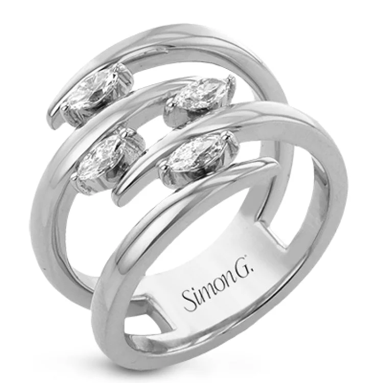 ladies rings for daily wear -LR4828-A-Y RIGHT HAND RING