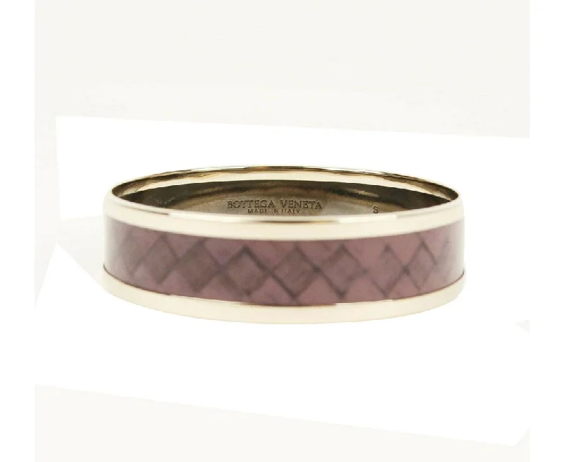 bracelets with birthstone accent -Bottega Veneta Women' Enamel Metal Woven Print  Bracelet